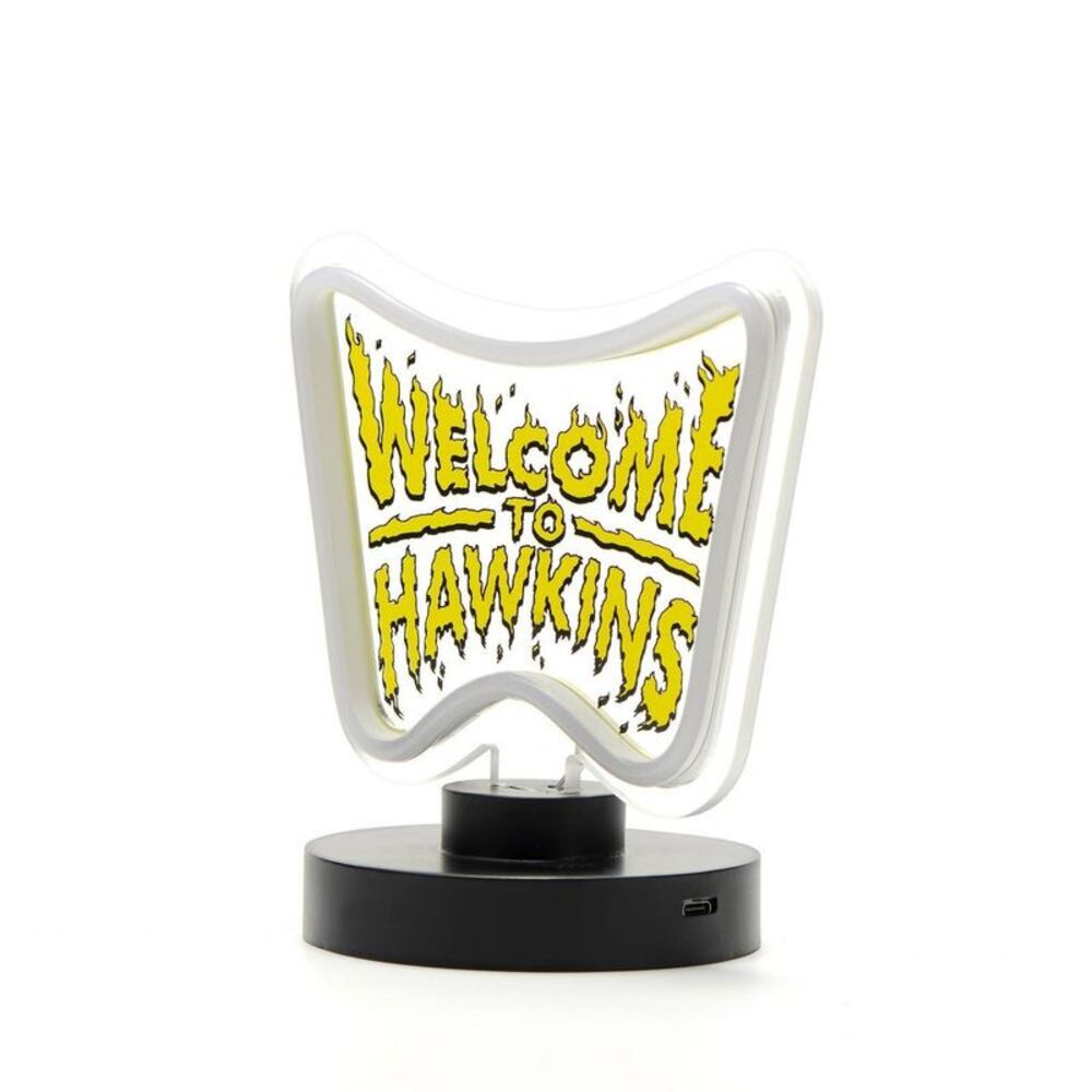 Stranger Things -  Welcome to Hawkins Neon Logo White